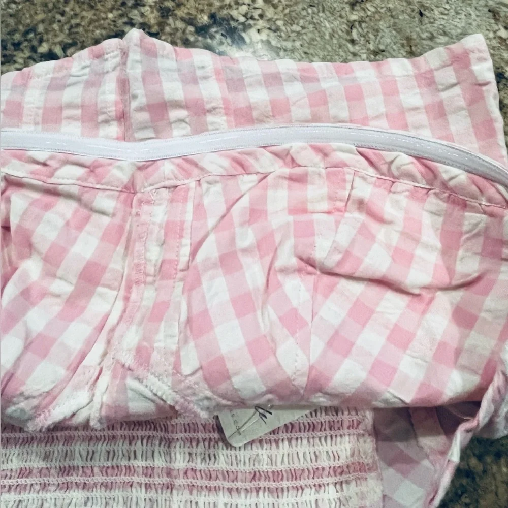 NWT Free People Leilani Gingham Tube Top